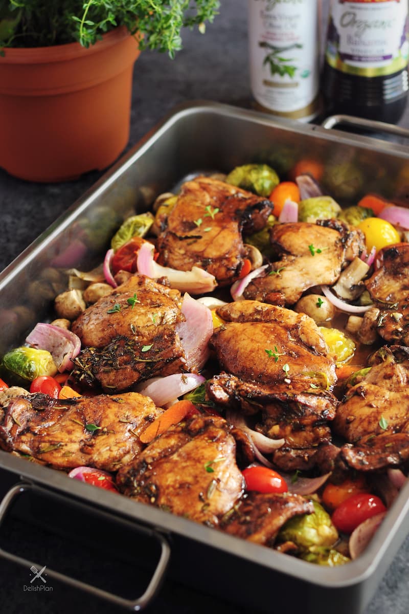 One-pan lemon chicken & greens